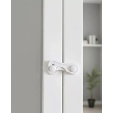 Nemere İthalat 4 Adet Çok Amaçlı Dolap Güvenlik Kilidi Çocuklara Karşı Koruyucu Çözüm Nemere Ithalat