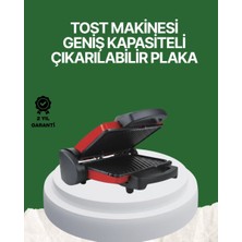Nemere İthalat 2000 Watt Teflon Tost Makinesi – Geniş Plaka, Ayarlanabilir Isı, Kolay Temizlik Nemere Ithalat