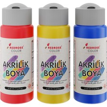 Kırmızı, Mavi, Sarı Akrilik Boya 3'lü Set 3X60 ml