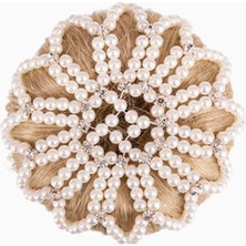 Br Pearl Diamond Lüks Taşlı Topuz Filesi