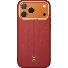 iPhone 17 Pro Uyumlu Kılıf M-Safe Şarj Özellikli Udemos Wind Serisi Kapak Kırmızı