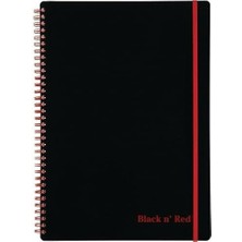 N' Red Dizüstü Bilgisayar, Dayanıklı Poli Kapak, Premium Optik Kağıt, Scribzee Uygulaması Uyumlu, Çevre Dostu, Spiral Cilt, 11-3/4" x 8-1/4", 70 Çift Taraflı Çizgili Levha, Güvenli Bungee