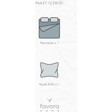 Favora Tek Kişilik Nevresim Seti - Beyaz FVORANM841