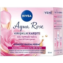 Aqua Rose Kırışıklık Karşıtı Gündüz Yüz Bakım Kremi 50ML, Kalsiyum, Ince Çizgi Görünümü, Sıkı Cilt