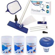Bestway Havuz Bakım Seti SuperPool Klor + Ph Düşürücü + Dip ve Yüzey Temizleme