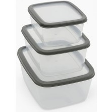 3’lü Sızdırmaz Saklama Kabı Seti | 1600ML + 2800ML + 4600ML | Şeffaf Plastik Yemek Kabı | Gıda Saklama & Mutfak Organizer Kutusu | Mikrodalga ve Buzdolabı Uyumlu