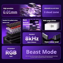 Aula WIN60 He Max Manyetik Klavye Trigger Wing Chun Switch 8000Hz Rgb Tkl Hot Swap Oyuncu Klavyesi Sarı