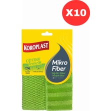 Koroplast Mikrofiber Yağ & Kir Sökücü Mutfak Bezi Çift Taraflı 30X30 cm Tekli X10 Pratik Kullanım