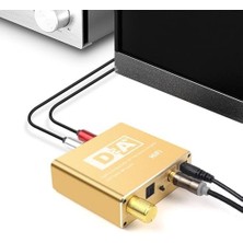 Koaksiyel Toslink Optik Dijital To 3.5mm Rca Analog Ses Çevirici Adaptör