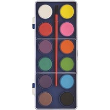 U4 Sulu Boya Seti, 12 Renkli, Canlı Parlak Renkler, Çocuklar Için Güvenli, Fırçalı, Kağıt Üzerinde Etkili, Tablet Boya, Eğitim ve Hobi Için Uygun, Okul Seti, Kolay Temizlenebilir, 12'li Set