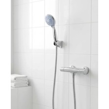 Nemere İthalat 4 Kademeli Mavi Duş Seti El Duşu Başlığı Spiral Hortum ve Duvar Askısı Nemere Ithalat