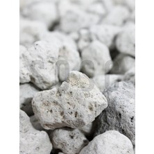 Natural Volkanik Beyaz Lav Taşı, Dekoratif Pomza Taşı, 2-4 Cm, 5 Litre, Drenaj Düzenleyici, Bitki Toprağı Nemlendirici