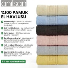 6'lı El ve Yüz Havlusu Seti (50X90 Cm) -%100 Pamuk, Yüksek Emici, Grek Desenli - Ev, Otel, Spa ve Banyo Için Lüks Havlu Seti Günlük Kullanıma Uygun