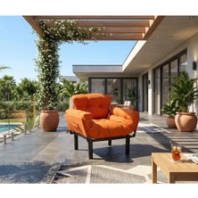 Pafu Nitta Tekli Su Geçirmez Bahçe Koltuğu - Turuncu