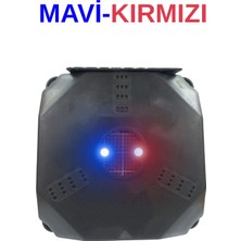 Satışmax Caydırıcı Ev ve Araç Güvenlik Yanıp Sönen Alarm LED Işık (Mavi-Mavi) Güneş Panelli Büyük Boy