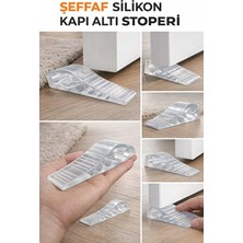 Hane216 3 Adet Şeffaf Kapı Stoperi Kapı Altı Tutacak Oda Kapısı Tutucu Aparat