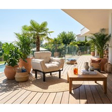 Pafu Nitta Tekli Su Geçirmez Bahçe Koltuğu - Bej