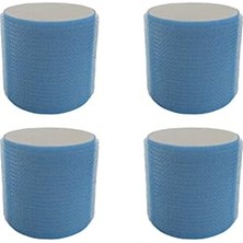 Croc 1208 Cırtlı Sünger Bigudi 4lü Çap 6cm Mavi