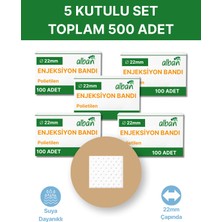 Alban Enjeksiyon Flaster 22MM 500 Adet 5'li Paket