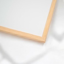 Premium Masif Çam Çerçeve - 3mm Mdf Arkalık - 500 Mikron Kırılmaz Şeffaf Pvc Ön Koruma - Şık ve Dayanıklı Duvar Ahşap Çerçevesi (Ham, 30CM x 40CM)