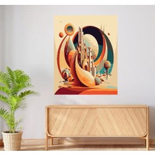 Ben U Sen Sayılarla Boyama Kasnaklı Tablo Seti Fırça Boya Dahil 40X50 Abstract-3