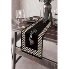 40X140CM Dokuma Leke Tutmaz Premium Tay Tüyü Kumaş Masa Örtüsü Kitchen Mutfak Runner RNR435