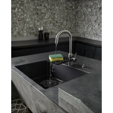 Nemere İthalat Musluğa Monte Sünger Organizeri Hijyenik Drenajlı Pratik Tasarım Nemere Ithalat