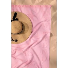 Favora %100 Pamuk Kabartmalı Plaj Havlusu - Pembe