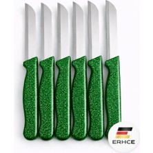 ERHCE Alman Paslanmaz Çelik Tırtıklı Keskin Meyve Sebze Bıçağı 6'lı Set