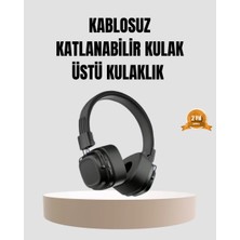 Nemere İthalat Bluetooth Kablosuz Kulak Üstü Kulaklık Katlanabilir Konforlu ve Şık Tasarımlı Nemere Ithalat