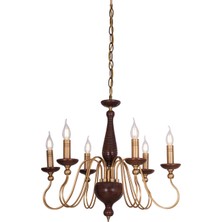 Avonni AV-1928-6E Eskitme Kaplama Modern Avize E14 Metal H: 90 cm, Ø: 60 cm