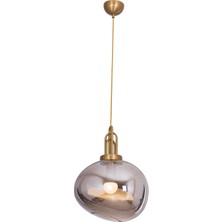 Avonni AV-1927-M3-F Füme Boya Modern Avize E27 Metal Cam H: 100 cm, Ø: 30 cm