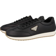 Prada Sport Erkek Komple Deri Metal Logolu Sneaker