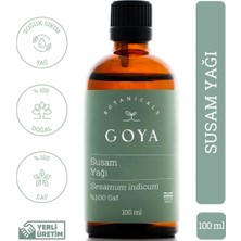 Goya Botanicals Susam Yağı - 100 ml - Soğuk Sıkım -%100 Saf & Doğal