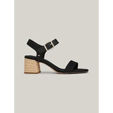 Tommy Hilfiger Kadın Siyah Topuklu Sandalet