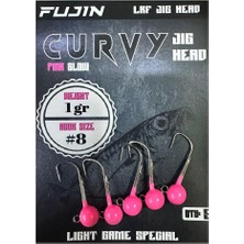 Fujin Curvy Jig Head Zoka 8 No 1gr (5 Adet)  Pink Glow