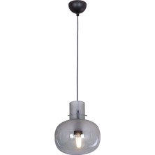 Avonni AV-1955-M2 Siyah Boya Modern Avize E27 Metal Cam H: 80 cm, Ø: 25 cm