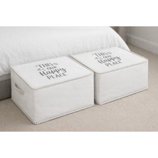 Kraftella 2li Ipli Kumaş Hurç – Yatak Üstü ve Dolap Içi Saklama Düzenleyici 35*40*65