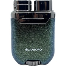 Quantoro Yeşil - Mavi Parıltılı Pürmüz Alevli Çakmak - Füme