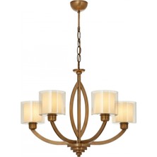 Avonni AV-1876-4E Eskitme Kaplama Modern Avize E27 Metal Cam H: 80 Cm, Ø: 65 cm