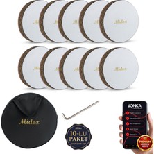 Midex BR-710X 10'lu Bendir Def Toptan Paket Akort Ayarlı El Tutma Oyuklu Çantalı