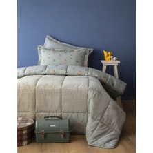 Apricitas Home Tek Kişilik Teddy Yeşil Softly Uyku Seti