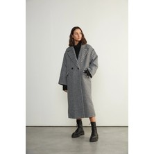 - Balık Sırtı Kaşe Kaban Kadın Kaban (Oversize Bol Kesim) Premium Serhane Design