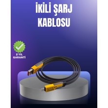 Ethab Ticaret Evrensel Uyumluluklu Dayanıklı Metal Başlıklı Hızlı Şarj Kablosu - GL002V-7MD7R6