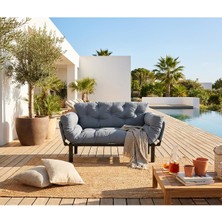 Pafu Nitta İkili Su Geçirmez Yataklı Bahçe Koltuğu - Gri-Mavi