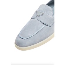 Prada Sport Metal Logolu Süet Erkek Loafer