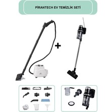 Pirantech CB-103A Buharlı Temizlik Makinesi // EK-200 Torbasız Kablolu Dikey Süpürge Elektrikli Süpürge