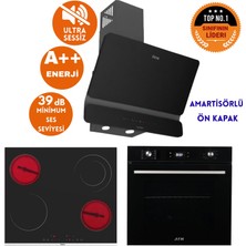 Ferre ve Afm Tech Markalı / Voes Sessiz Vitro. Elektrikli Siyah Ank. Set (D080-SA + MS263 + FM7700)