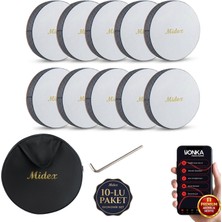 Midex BR-810X 10'lu Bendir Def Toptan Paket Akort Ayarlı El Tutma Oyuklu Çantalı