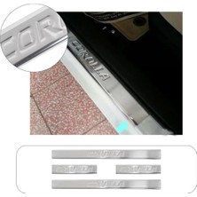 Brsplast Toyota Corolla Uyumlu 2007-2012 Krom Kapı Eşiği Paslanmaz Çelik